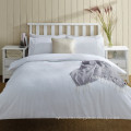 White Stripe Percale Cotton King Size Luxury Cotton Bedding Set